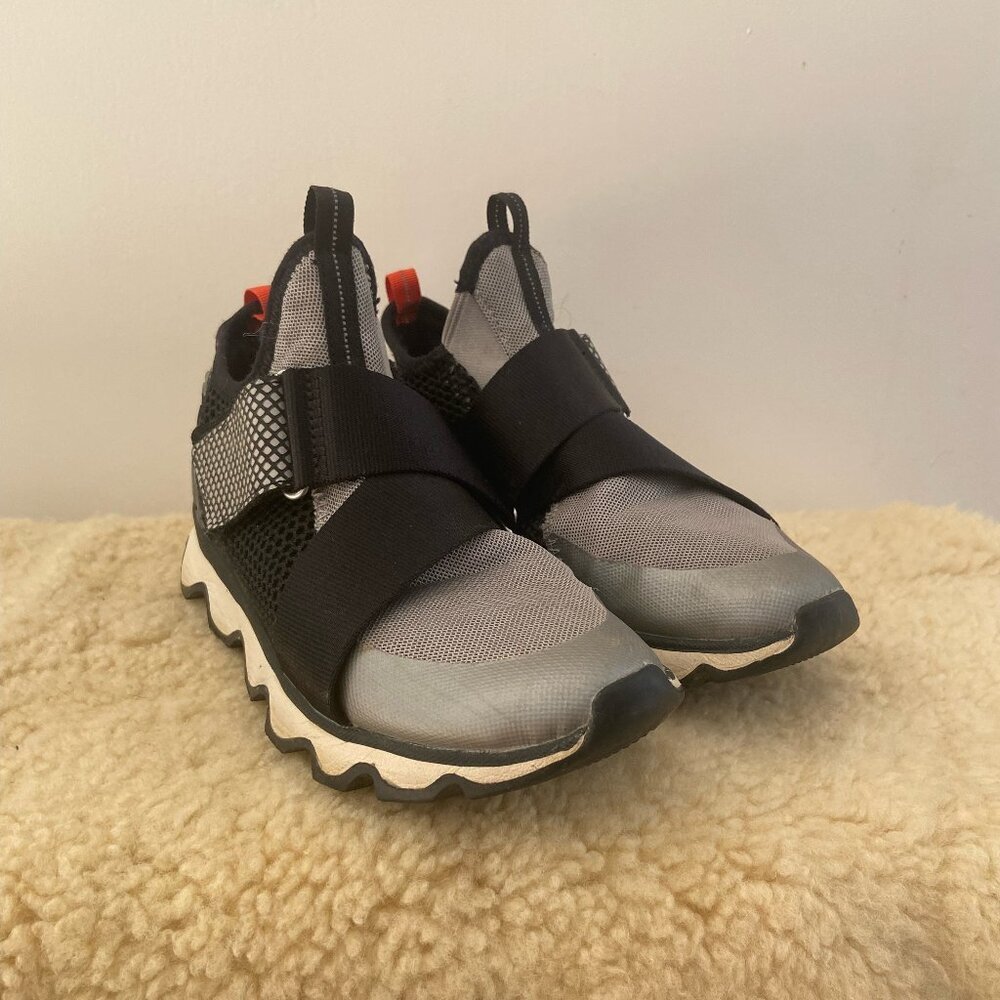 Sorel Black and Gray Slip-On Athletic Sneakers